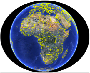 The Earth inside an eye